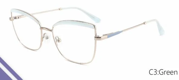 Metal with Acetate Eyebrow Woman Fashion Optical Frames