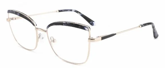 Metal with Acetate Eyebrow Woman Fashion Optical Frames