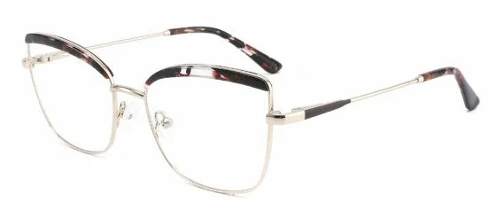 Metal with Acetate Eyebrow Woman Fashion Optical Frames