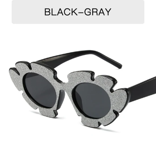 Anteojos personalizados de alta calidad del partido caliente de las gafas de sol de Cateye de la flor de la fábrica de China