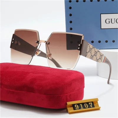 Gafas de sol 2023 Gafas de sol de lujo Louis' S Vuitton' S Gafas de sol de la marca Gucci' S al por mayor para mujer