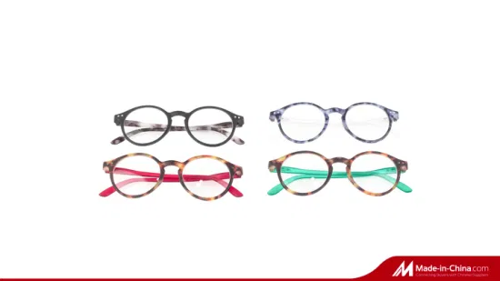 Gafas de lectura ópticas de gafas personalizadas unisex de moda para PC con estampado Demi Top