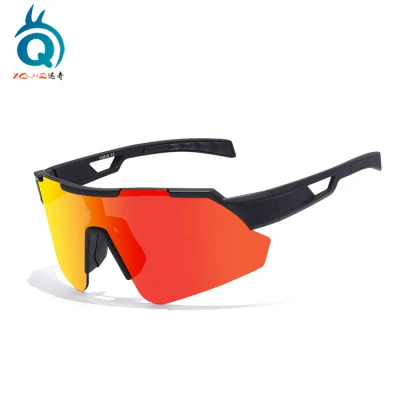 Nuevo diseño medio marco 100% protección UV lentes de espejo gafas deportivas