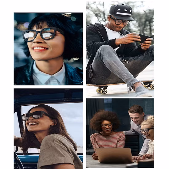 El OEM modificó las gafas de sol elegantes modificadas para requisitos particulares de las gafas de la música audio inalámbrica del deporte de Bluetooth
